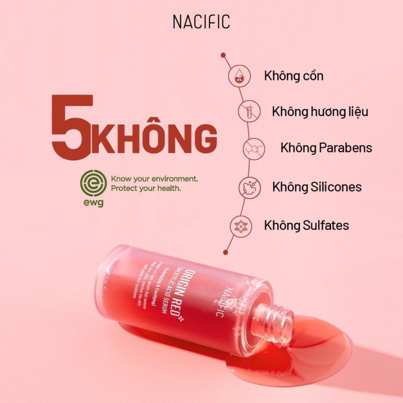 Serum Nacific Tinh Chất Tẩy Tế Bào Chết Origin Red Salicylic Acid Serum 50ml