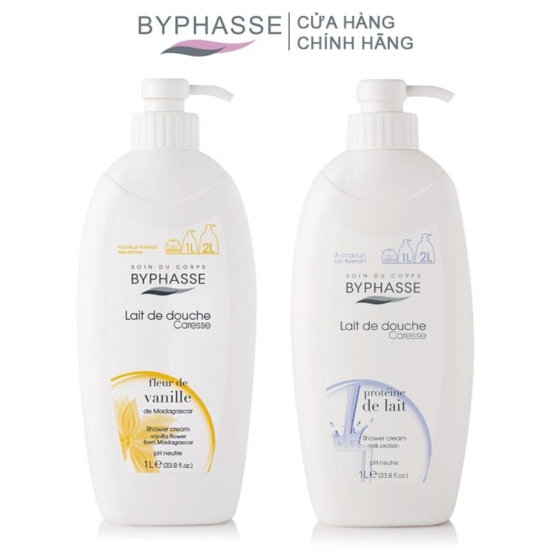 Sữa Tắm Byphasse Dưỡng Da Dịu Nhẹ Caresse Shower Cream 500ml #VANILLA FLOWER