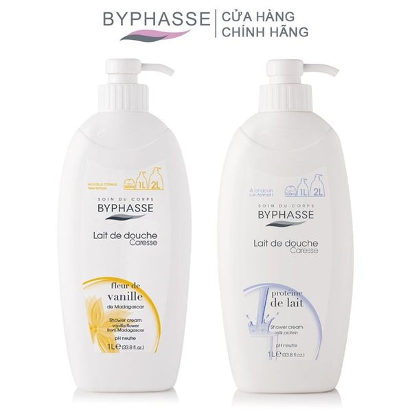  Sữa Tắm Byphasse Dưỡng Da Dịu Nhẹ Caresse Shower Cream 500ml #VANILLA FLOWER 