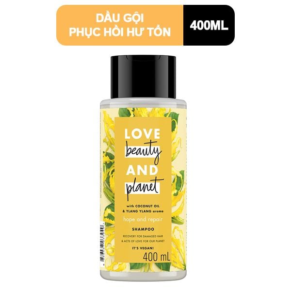 Dầu Gội Phục Hồi Tóc Hư Tổn Love Beauty And Planet Hope And Repair Shampoo 400ml