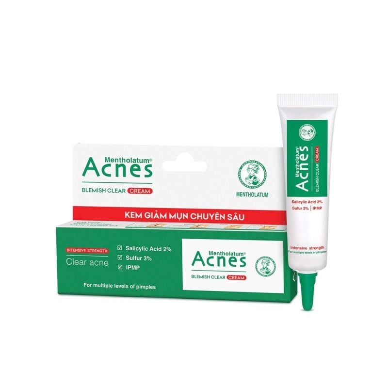 Kem Giảm Mụn Acnes Làm Khô Nhân Mụn Nhanh Blemish Clear Cream 10g