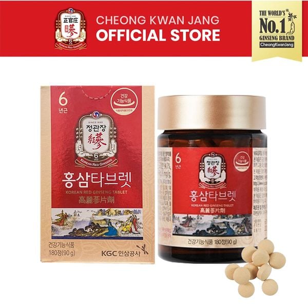 [180 Viên] Viên Nén Hồng Sâm Won KGC Korean Red Ginseng Tablet 90g