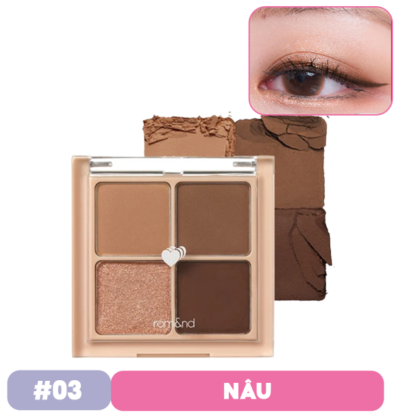 [NEW] Bảng Phấn Mắt 4 Ô Màu Romand Siêu Xinh Better Than Eyes 6.5g