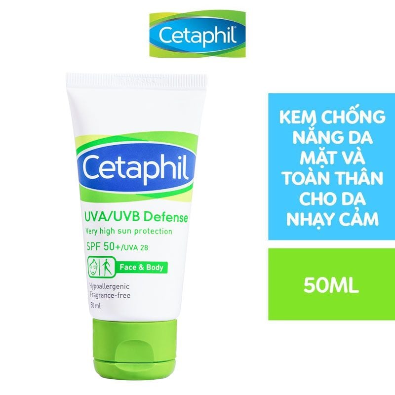 Kem Chống Nắng Cung Cấp Màng Bảo Vệ Cao Cetaphil UVA/UVB Defense Very High Sun Protection 50ml