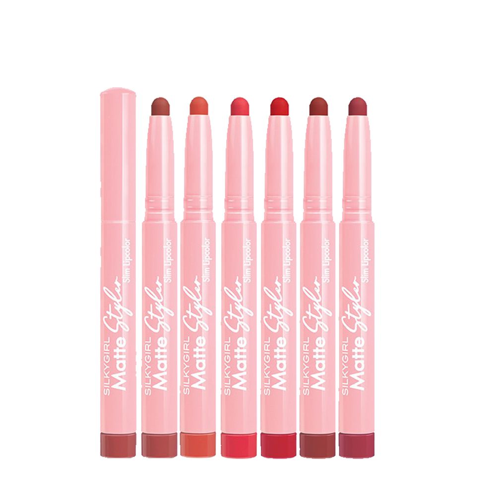 Son Bút Chì Mịn Lì, Lên Màu Chuẩn, Lâu Trôi Silkygirl Matte Styler Slim Lipcolor 1.4g