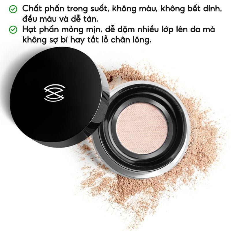 Phấn Phủ Dạng Bột, Kiềm Dầu, Che Phủ Tốt Zeesea Silky Loose Powder 4g