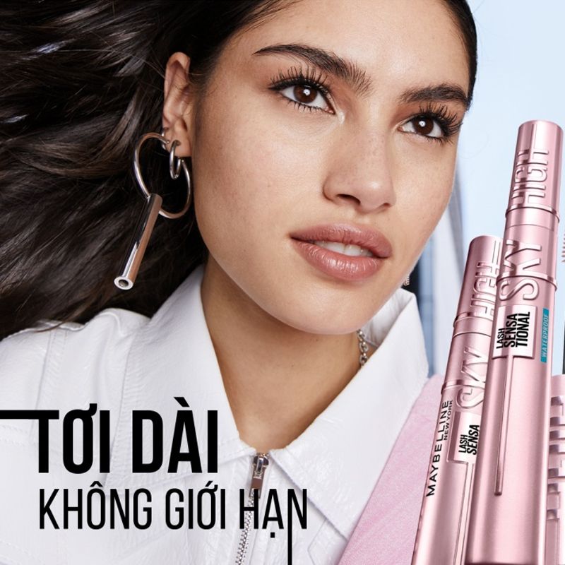 Mascara Tơi Dài Mi, Cho Mi Cong Dài Tự Nhiên Maybelline New York Lash Sensational Sky High Mascara 6ml