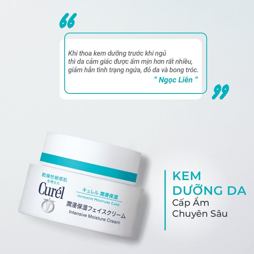 Kem Dưỡng Curél Cấp Ẩm Chuyên Sâu Intensive Moisture Care Moisture Facial Cream 40g