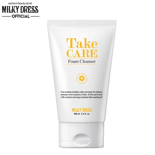 [Da Dầu, Da Mụn] Sữa Rửa Mặt Kiểm Soát Dầu, Giảm Mụn Milky Dress Take Care Foam Cleanser 100ml