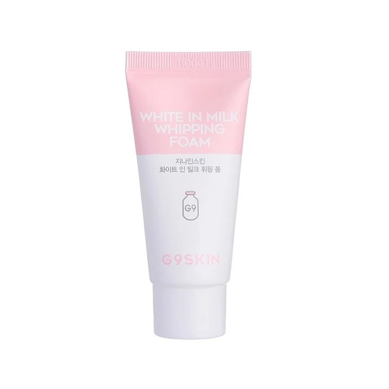 Sữa Rửa Mặt Tạo Bọt G9Skin Hỗ Trợ Dưỡng Da Trắng Sáng Mềm Mịn White In Milk Whipping Foam 120ml