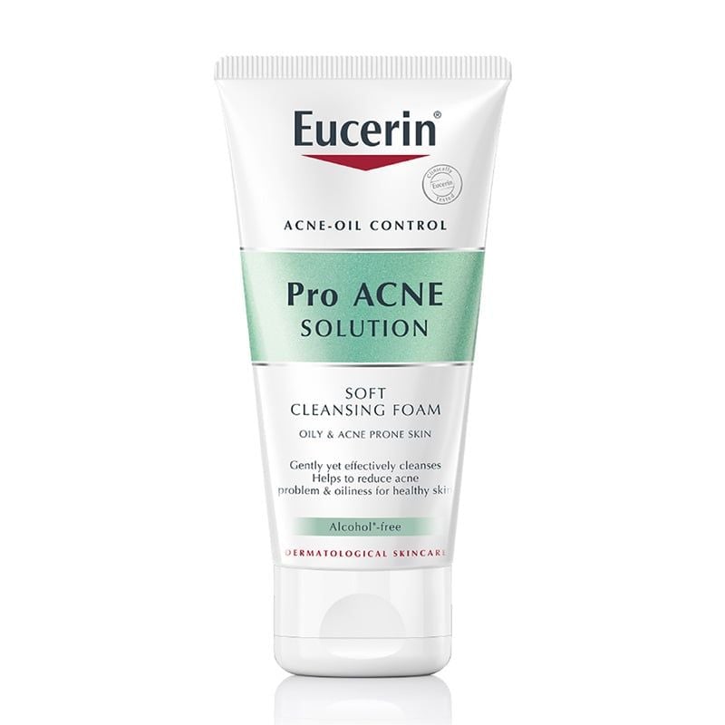 Sữa Rửa Măt Eucerin Tạo Bọt Kiềm Dầu, Hỗ Trợ Giảm Mụn Acne-Oil Control Pro Acne Solution Soft Cleansing Foam