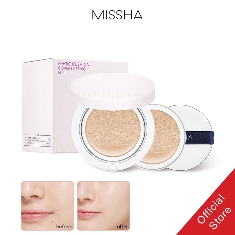 [Set 2 Lõi] Phấn Nước Che Phủ Tốt, Lâu Trôi Missha Magic Cushion Cover Lasting SPF50+/PA+++