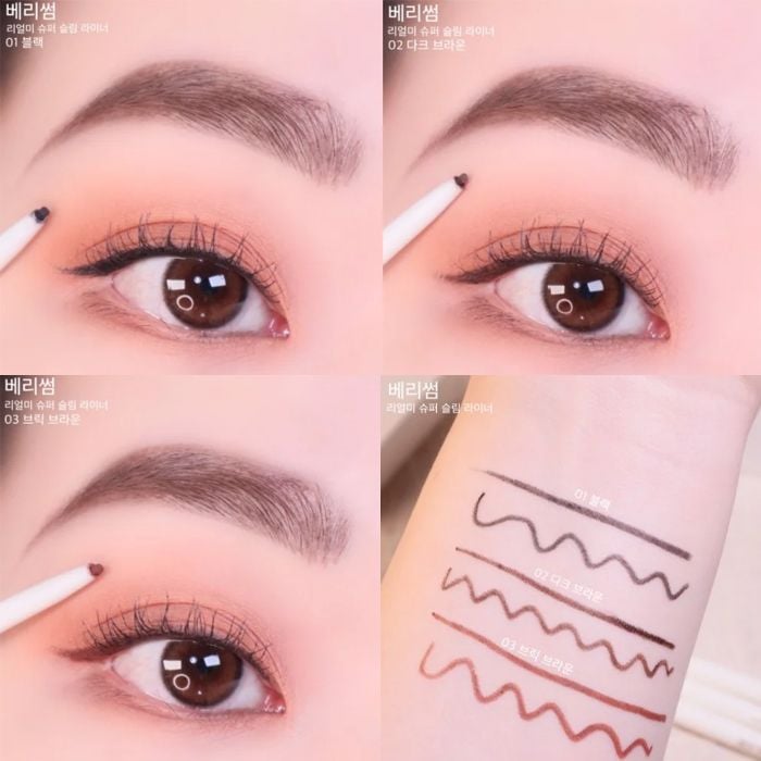 Chì Kẻ Mắt Siêu Mảnh, Sắc Nét Berrisom Real Me Super Slim Liner 0.06g - 03 BRICK BROWN