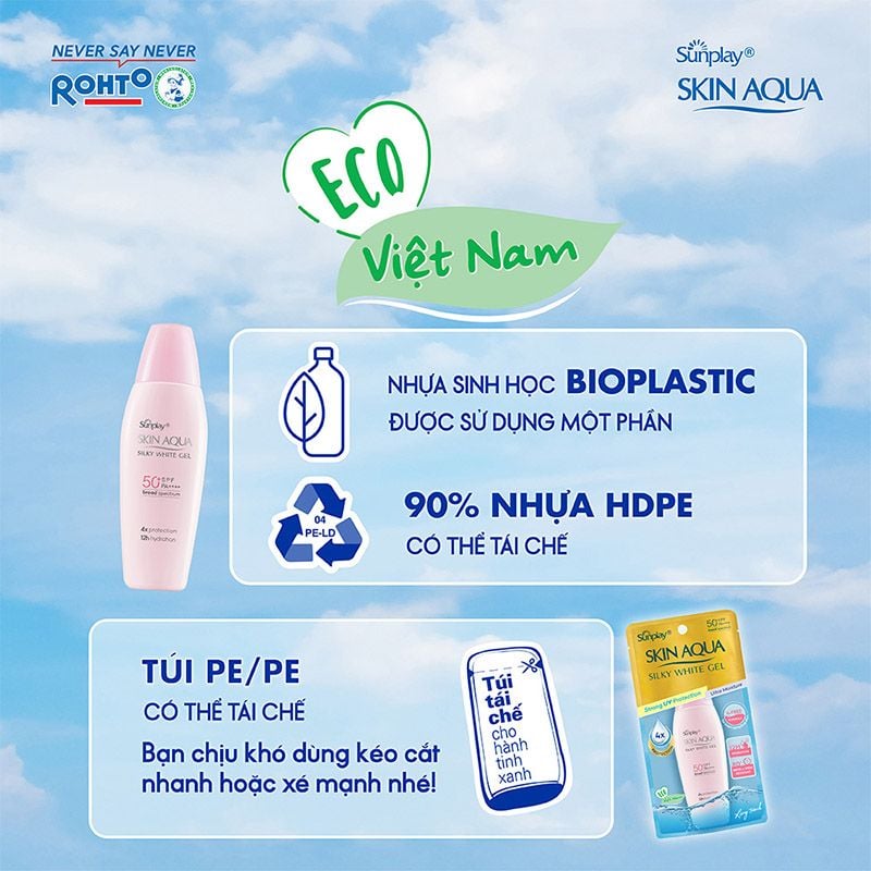 Gel Chống Nắng Sunplay Hỗ Trợ Dưỡng Trắng Da Skin Aqua Silky White Gel SPF50+/PA++++