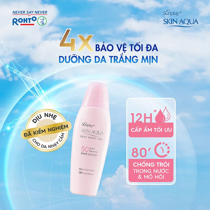 Gel Chống Nắng Dưỡng Trắng Da Sunplay Skin Aqua Silky White Gel SPF50+/PA++++