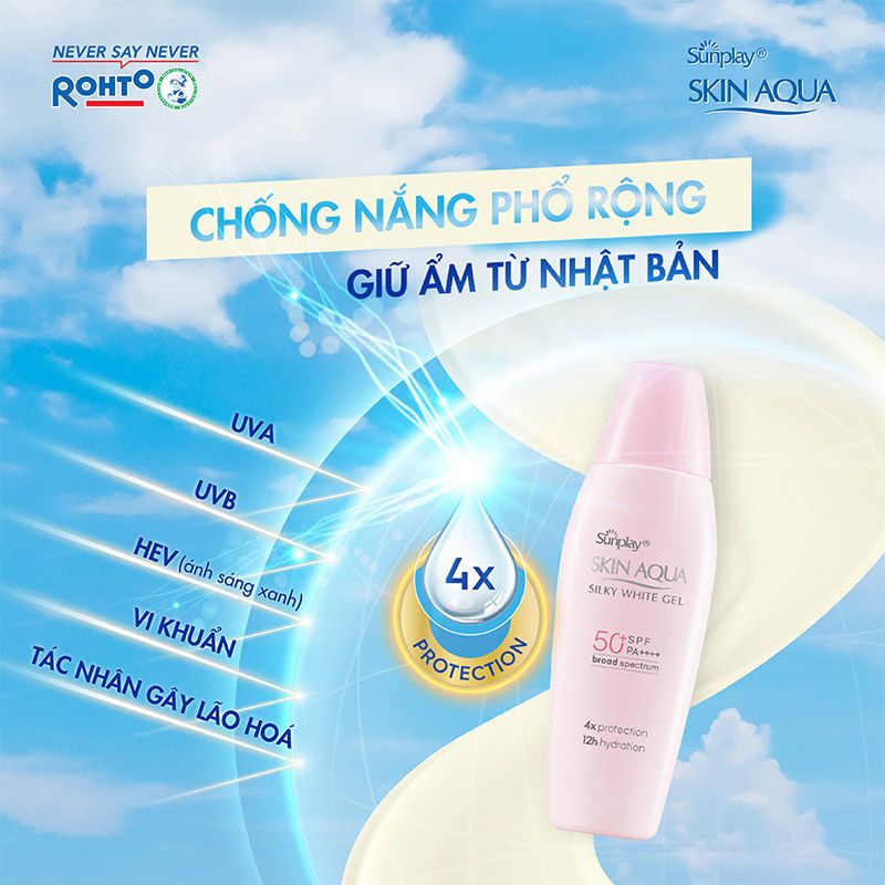 Gel Chống Nắng Dưỡng Trắng Da Sunplay Skin Aqua Silky White Gel SPF50+/PA++++