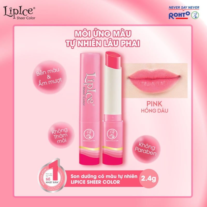 Son Dưỡng Môi Có Màu LipIce Sheer Color Pop 2.4g #Hồng Pink