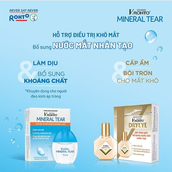  Dung Dịch Nhỏ Mắt V.Rohto Giữ Ẩm, Làm Dịu Mắt, Bổ Sung Nước Mắt Nhân Tạo 13ml 