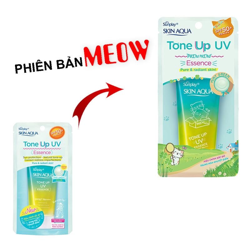 Tinh Chất Chống Nắng Hiệu Chỉnh Sắc Da Sunplay Skin Aqua Tone Up UV Essence - Mint Green SPF50+/PA++++ 50g