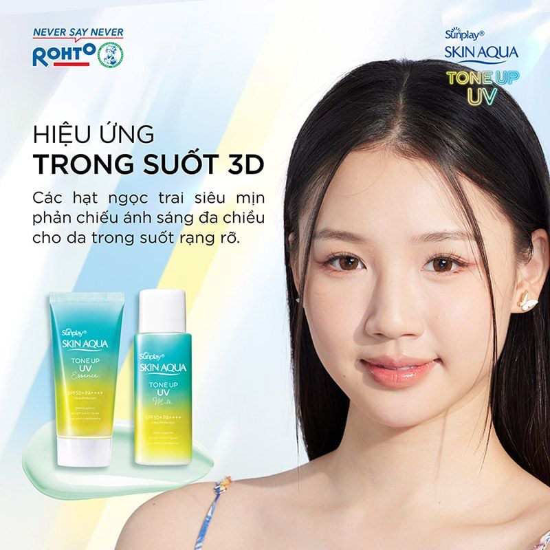 Tinh Chất Chống Nắng Hiệu Chỉnh Sắc Da Sunplay Skin Aqua Tone Up UV Essence - Mint Green SPF50+/PA++++ 50g