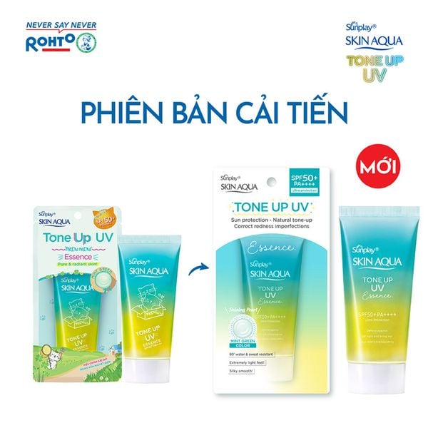  Tinh Chất Chống Nắng Sunplay Hiệu Chỉnh Sắc Da Skin Aqua Tone Up UV Essence - Mint Green SPF50+/PA++++ 50g 