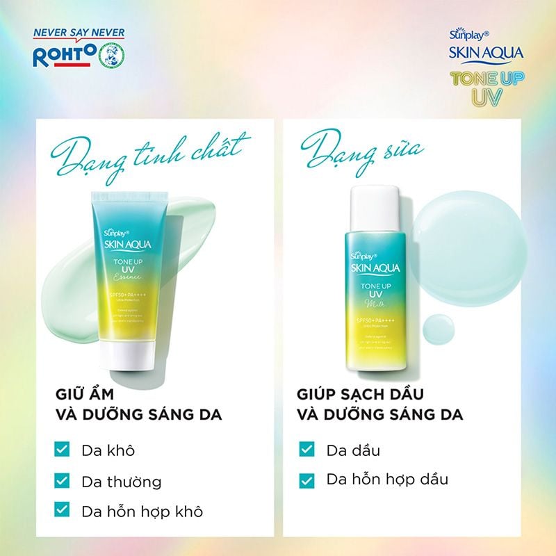 Tinh Chất Chống Nắng Hiệu Chỉnh Sắc Da Sunplay Skin Aqua Tone Up UV Essence - Mint Green SPF50+/PA++++ 50g