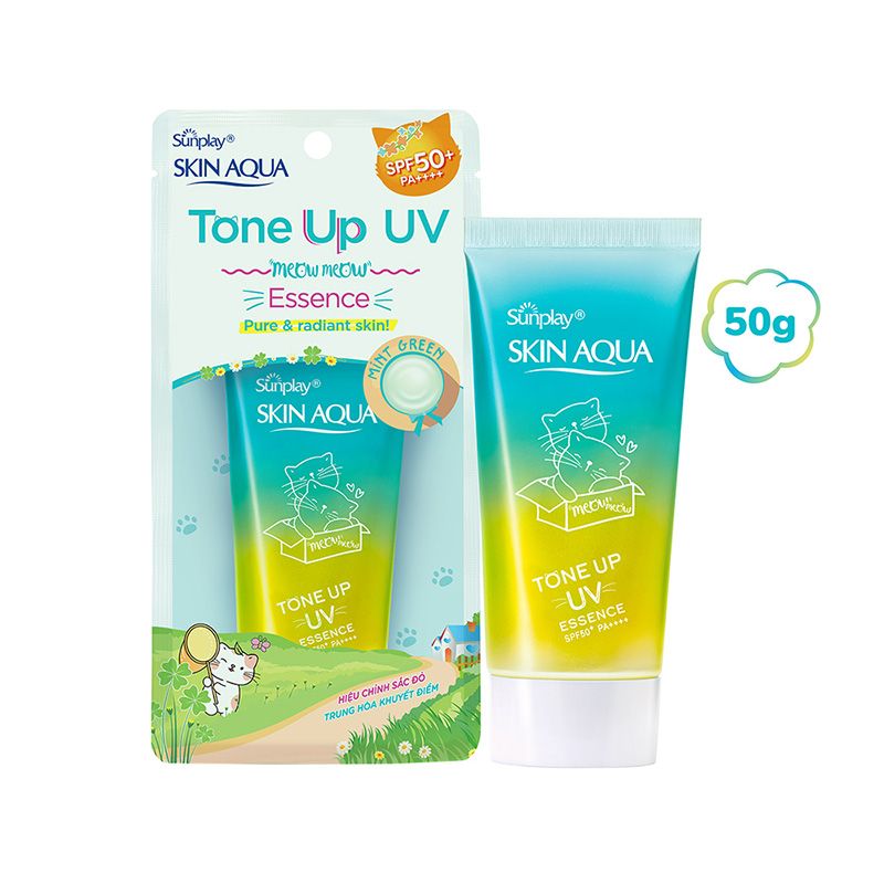 Tinh Chất Chống Nắng Hiệu Chỉnh Sắc Da Sunplay Skin Aqua Tone Up UV Essence - Mint Green SPF50+/PA++++ 50g