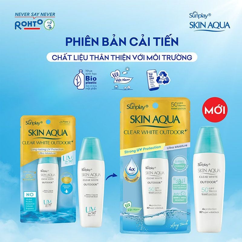 Gel Chống Nắng Sunplay Dưỡng Da Khi Vận Động Mạnh Skin Aqua Clear White Outdoor+ SPF50+/PA++++ 30g