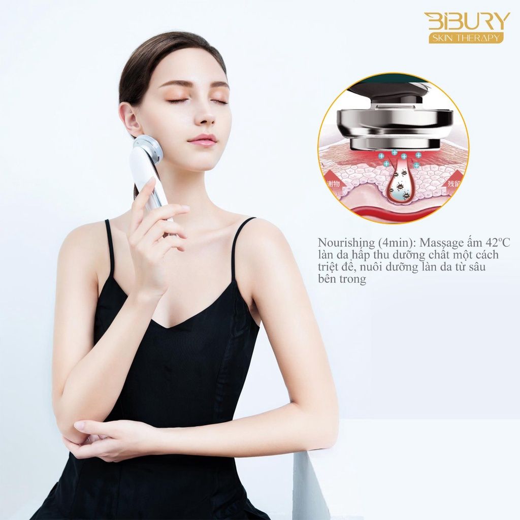 Máy Đẩy Tinh Chất, Làm Sạch, Nâng Cơ, Trẻ Hóa Làn Da Bibury Skin Therapy Facial Massage Device