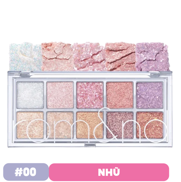 [NEW][Màu 00 - 13] Bảng Phấn Mắt 10 Ô Siêu Lấp Lánh Romand Better Than Eye Palette
