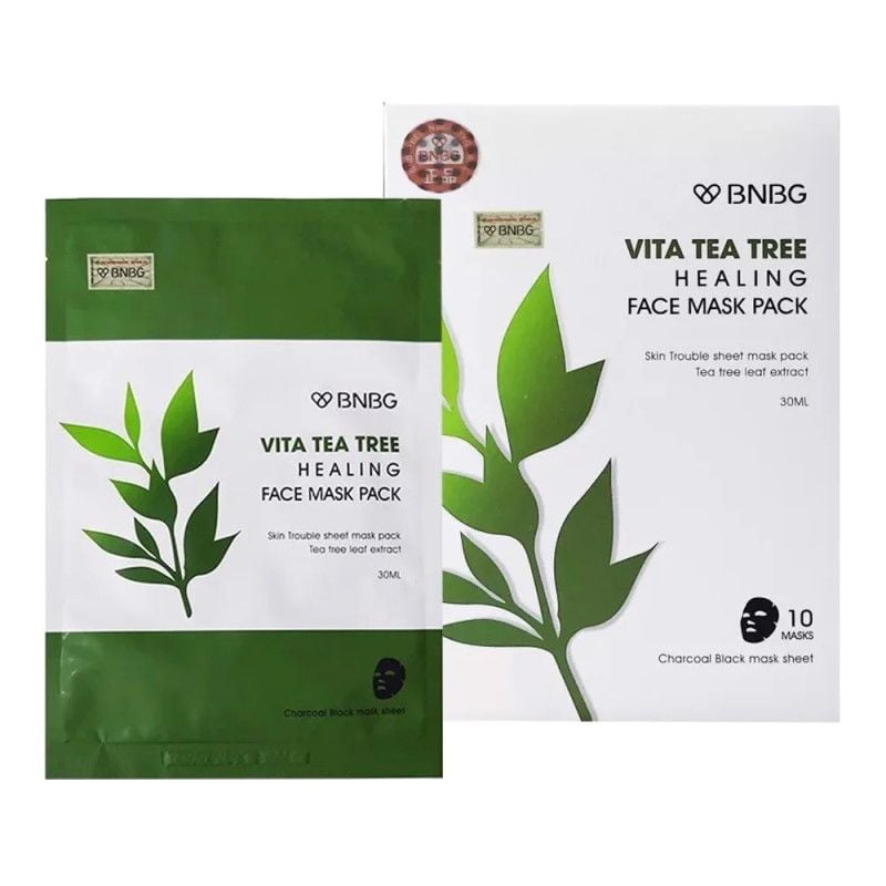 Mặt Nạ Miếng Thải Độc Da, Giảm Mụn Chiết Xuất Tràm Trà BNBG Vita Tea Tree Healing Face Mask Pack 30ml