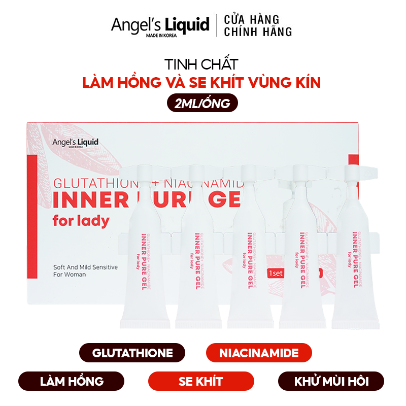 Tinh Chất Làm Hồng Và Se Khít Vùng Kín Angel's Liquid Glutathione + Niacinamide Inner Pure Gel (Che tên sản phẩm khi giao hàng)