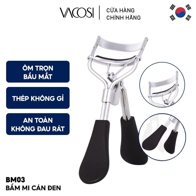 Bấm Mi Cán Đen Vacosi Modern Lash Curler (BM03)