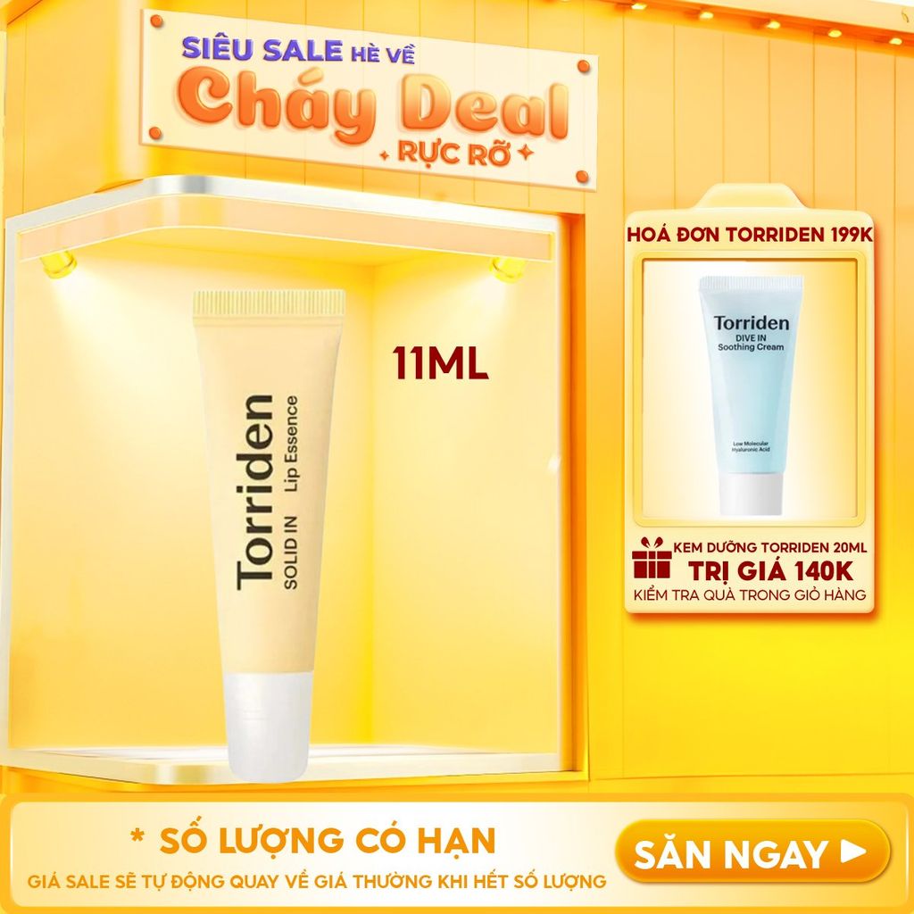 Tinh Chất Dưỡng Môi Torriden Căng Mọng, Cấp Ẩm Solid-In Lip Essence 11ml