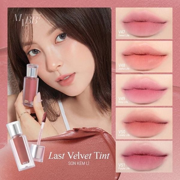  [MÀU 1-51] Son Kem Lì Bbia Lên Màu Siêu Chuẩn Last Velvet Lip Tint 5g 