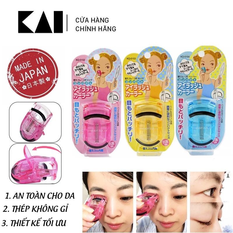 Bấm Mi Nhựa Giúp Cong Mi Kai Compact Eyelash Curler