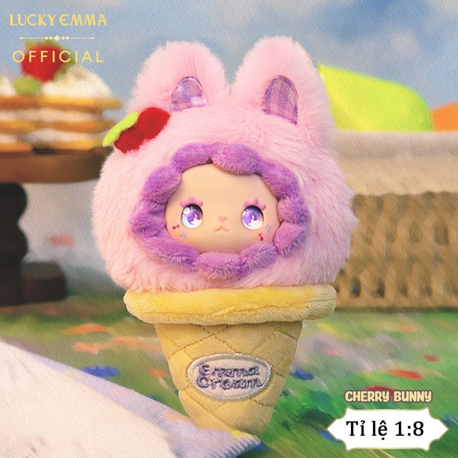 Móc Khóa Gấu Bông Lucky Emma Scoop Ice Cream Series - MJ-000095