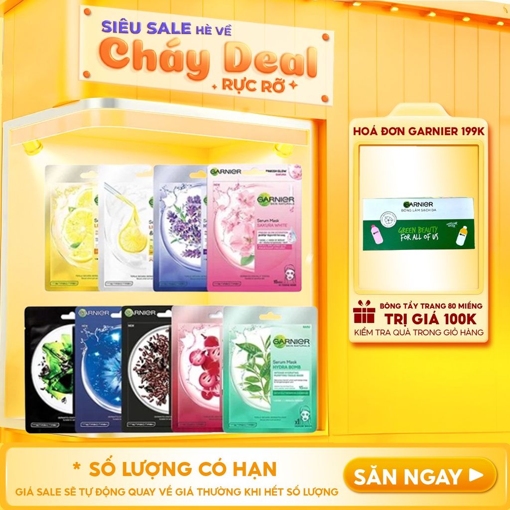 Mặt Nạ Tinh Chất Garnier Chiết Xuất Thiên Nhiên Serum Mask 28g