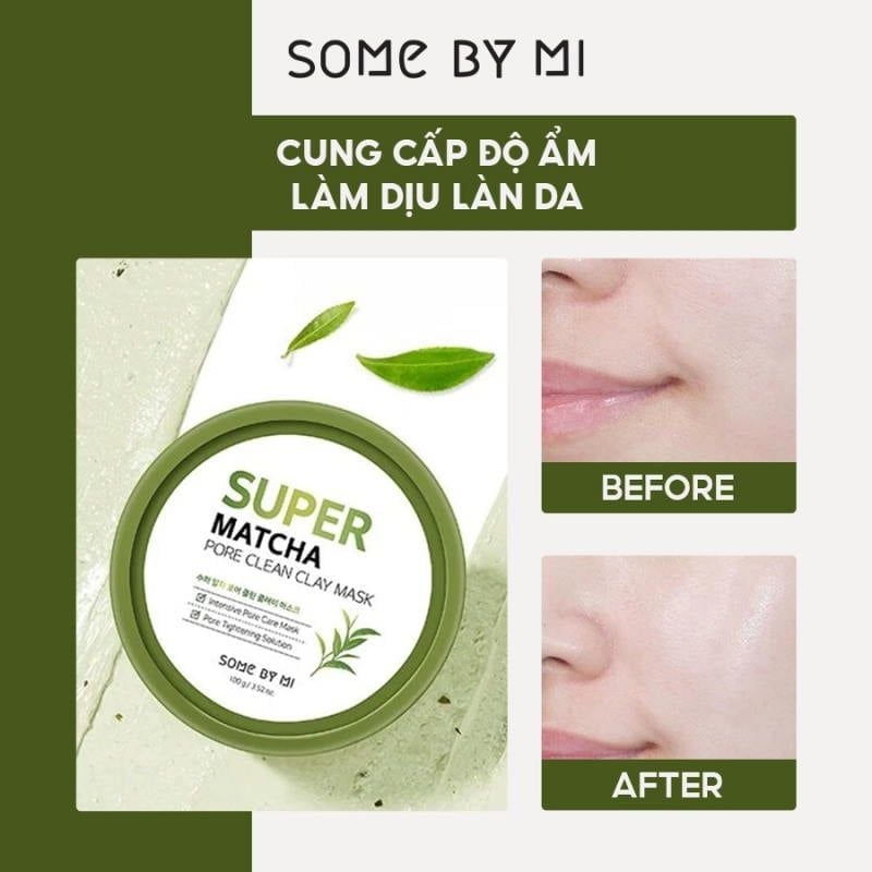 Mặt Nạ Đất Sét Trà Xanh Giúp Làm Sạch, Thu Nhỏ Lỗ Chân Lông Some By Mi Super Matcha Pore Clean Clay Mask 100g