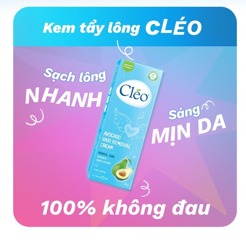Kem Tẩy Lông CLEO Chiết Xuất Từ Bơ Avocado Hair Removal Cream