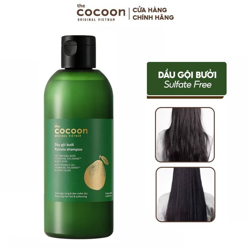 [310ml] Dầu Gội Tinh Chất Dầu Bưởi Giúp Giảm Gãy Rụng & Hỗ Trợ Mọc Tóc Cocoon Pomelo Shampoo