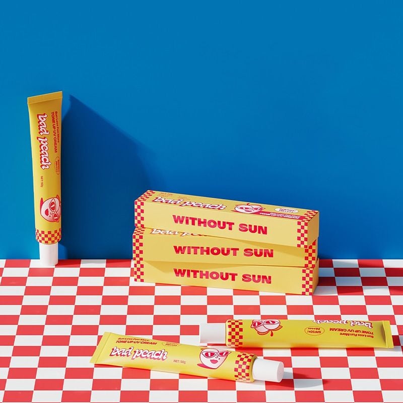 Kem Chống Nắng Bad Peach Nâng Tông Sun Less Fun More Tone Up Cream SPF50+/PA++++ 50g