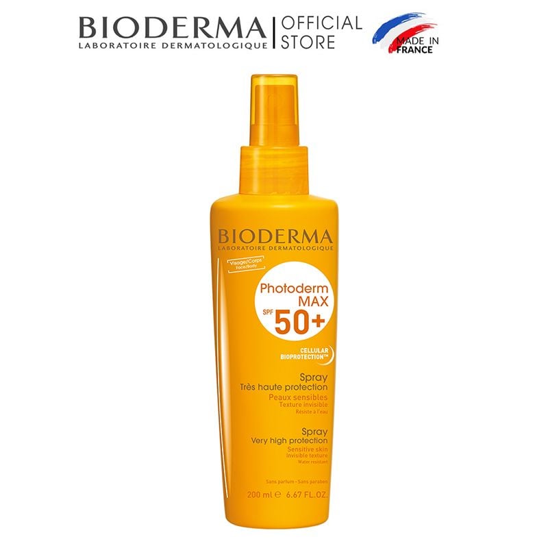 Kem Chống Nắng Dạng Xịt Bảo Vệ Da Tối Ưu Bioderma Photoderm Max Spray SPF 50+ 200ml