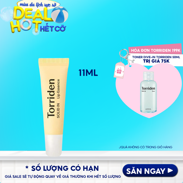 Tinh Chất Dưỡng Môi Căng Mọng, Cấp Ẩm Torriden Solid-In Lip Essence 11ml