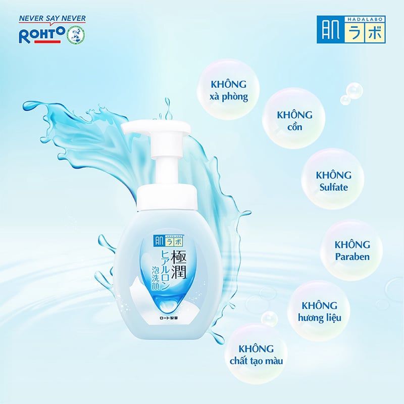 Bọt Rửa Mặt Dưỡng Ẩm Da Hada Labo Gokujyun Moisturizing Foaming Wash