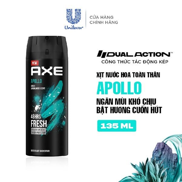  Xịt Khử Mùi Toàn Thân Cho Nam AXE Deodorant Body Spray 135ml 