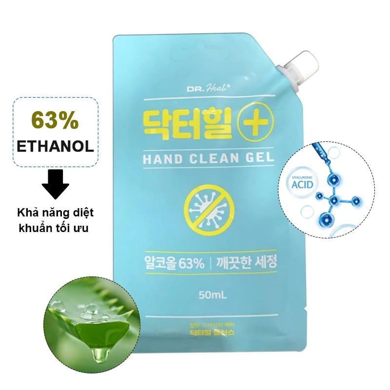 Gel Rửa Tay Khô Dạng Gói Tiện Lợi Dr.Heal Hand Clean Gel 50ml