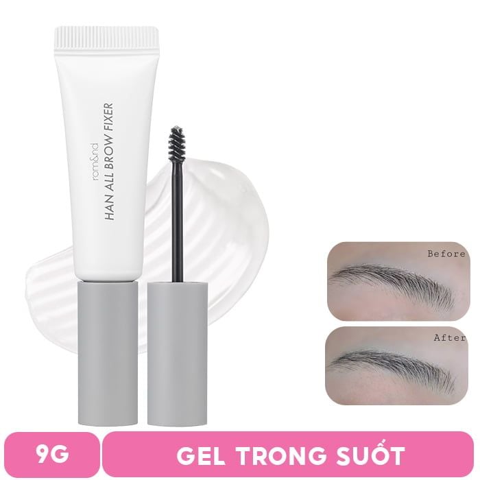 Gel Trong Suốt Cố Định Lông Mày Romand Tự Nhiên Han All Brow Fixer - Han All Line 9g