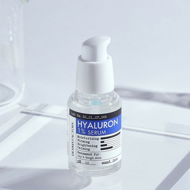 Serum Derma Factory Dưỡng Ẩm, Căng Bóng Hyaluron 1% Serum 30ml