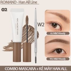 COMBO (MASCARA 02 + KẺ MÀY SHARP W2)